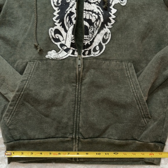 Gas 🙊 Monkey Garage Full Zip Kangaroo Pocket Hoodie, Size S - Picture 6 of 10